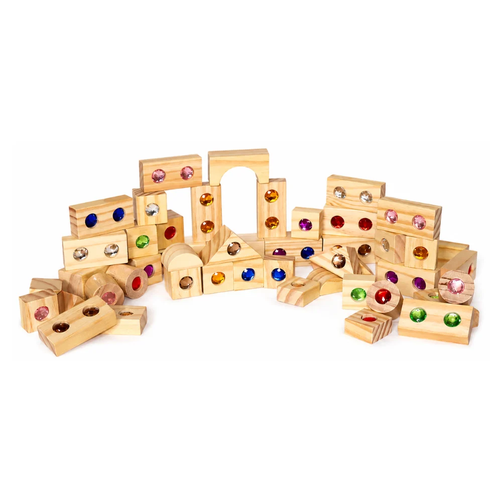 Wooden Gemstone Building Blocks